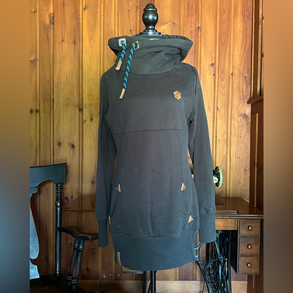 Large Black Naketano Tunic Sweatshirt